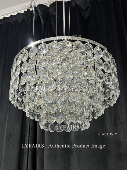 Modern Round Crystal Chandelier For Living Room/ Bedroom