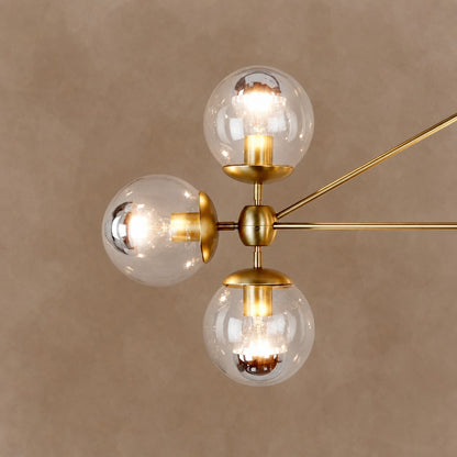Modo 3-Sided 10-Globe Glass Chandelier 37"