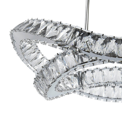 Monroe Crystal Chandelier Chrome