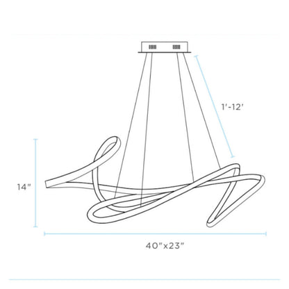 Moscow LED Chandelier Black