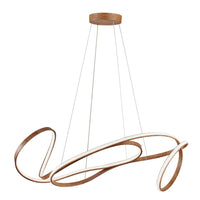 Moscow LED Chandelier Light Wood