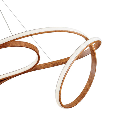 Moscow LED Chandelier Light Wood