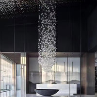 Crystal Stone Crystal Spiral Chandelier
