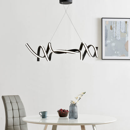 Munich LED Horizontal Chandelier Black