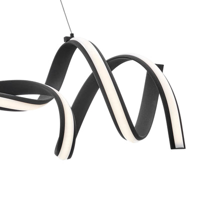 Munich LED Horizontal Chandelier Black