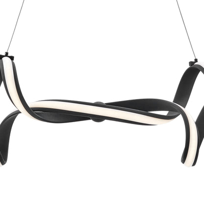 Munich LED Horizontal Chandelier Black