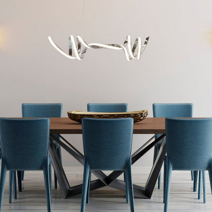 Munich LED Horizontal Chandelier Chrome