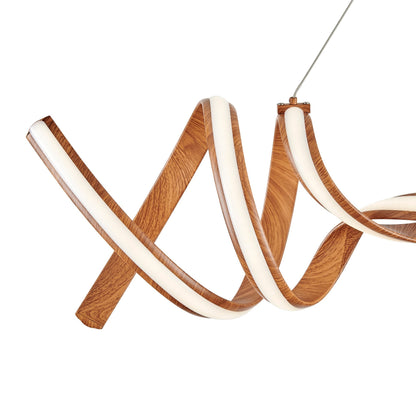 Munich LED Horizontal Chandelier Wood