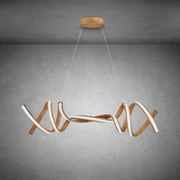 Munich LED Horizontal Chandelier Wood