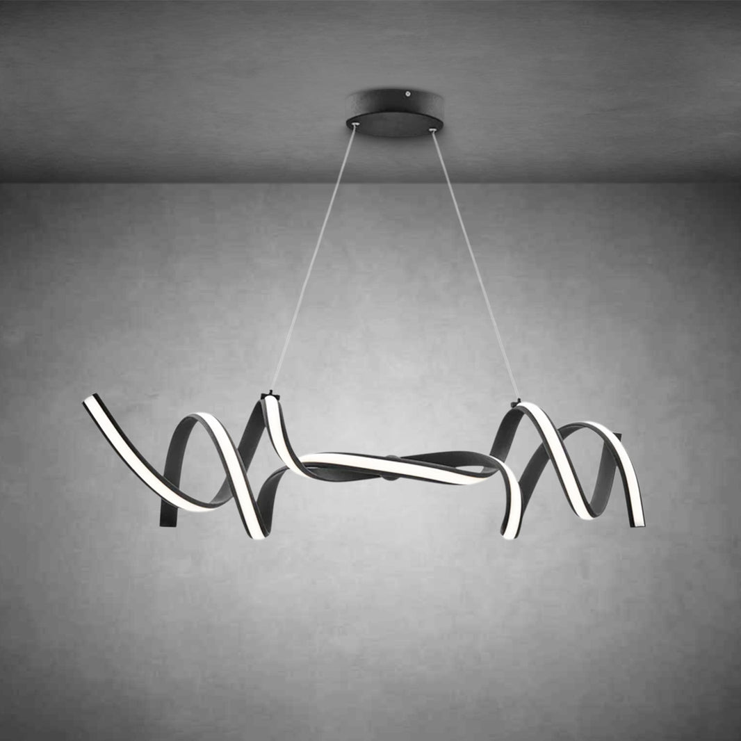 Munich LED Horizontal Chandelier Black