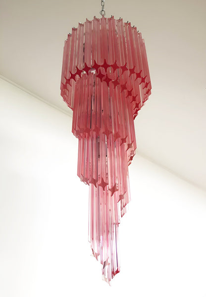 Spiral Prism Glass Chandelier 15.7"