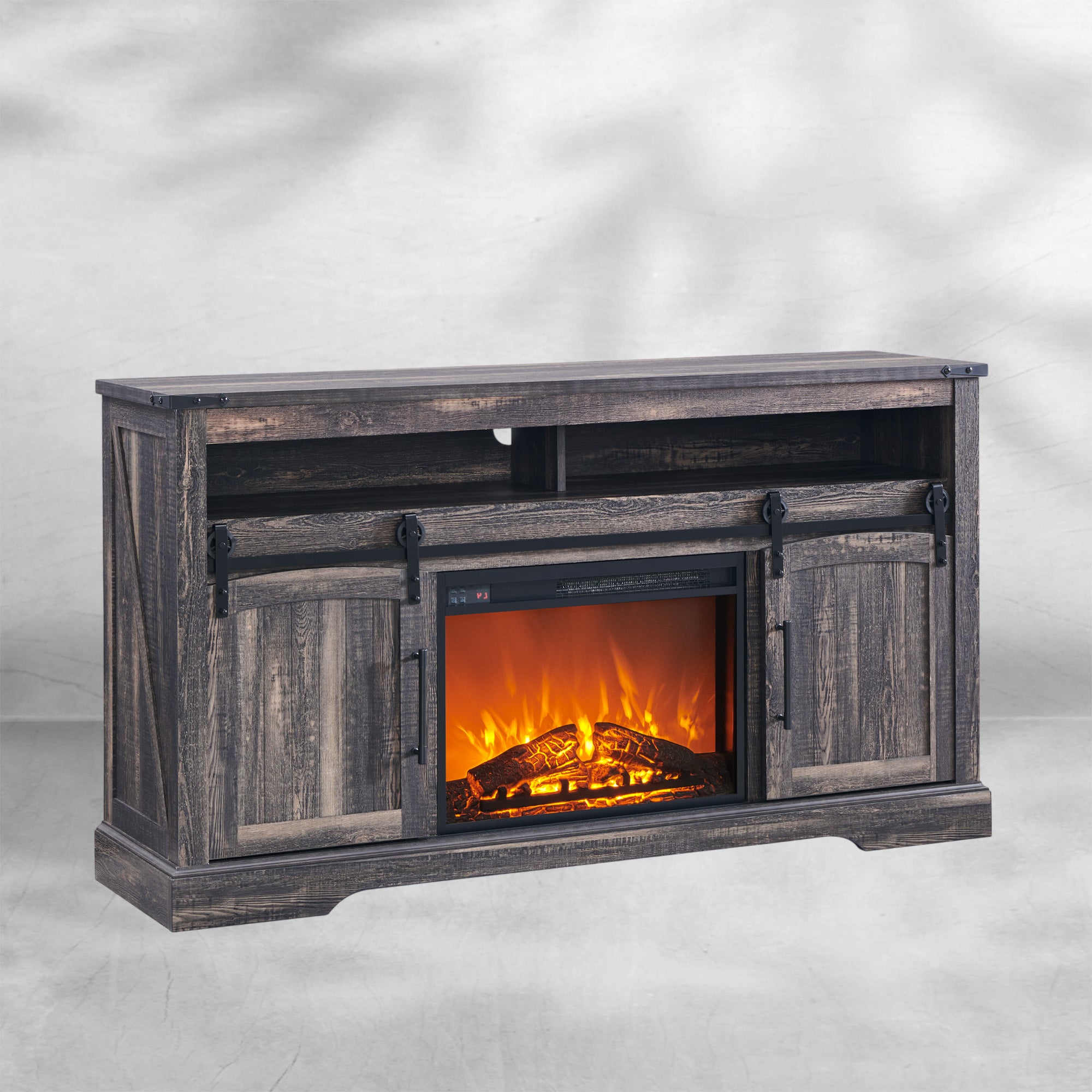 Farmhouse Fireplace TV Stand for 70 Inch TV
