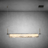 Nicholas Modern Alabaster Linear Art Chandelier Light