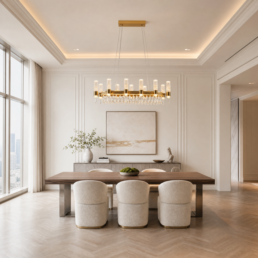 Nido Crystal Linear Chandelier