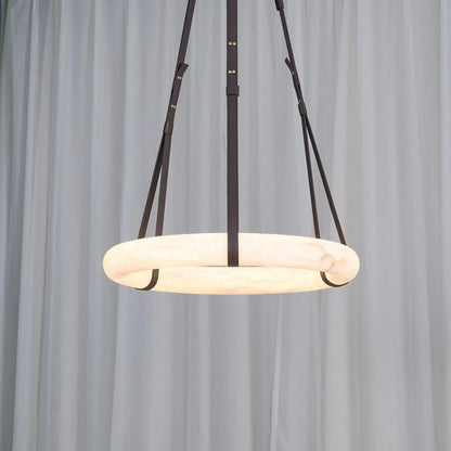 Modern Round Alabaster Chandelier for Living Room/Bedroom