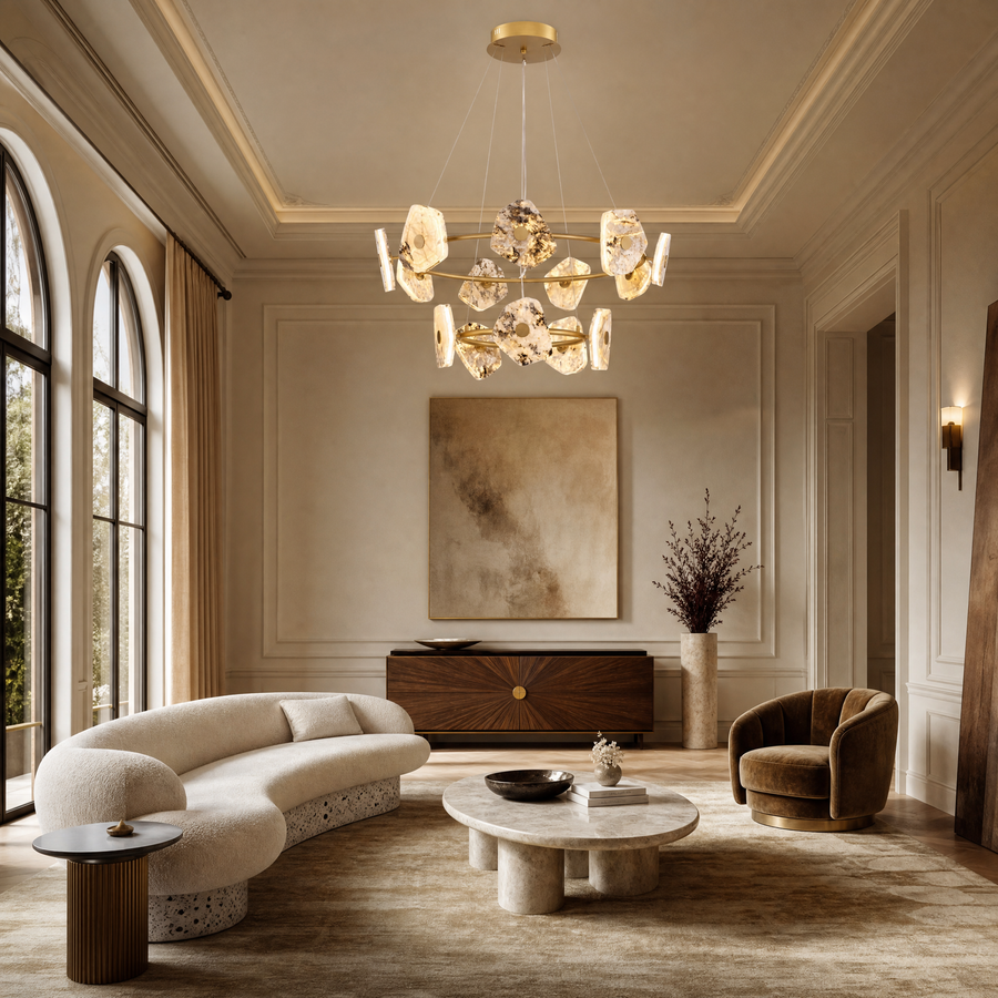 Petra Chandelier Modern Dining Room 39.4" D