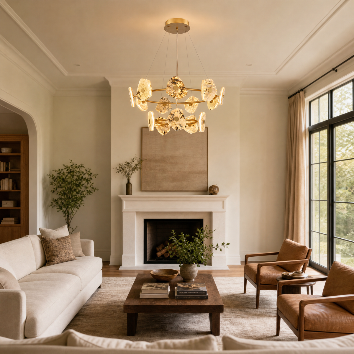 Petra Chandelier Modern Dining Room 39.4" D