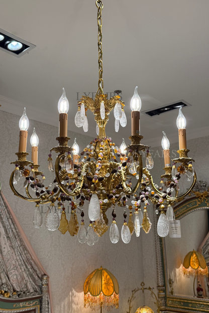 Baroque Brass Candle Light Chandelier