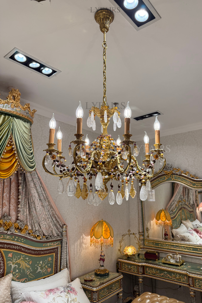 Baroque Brass Candle Light Chandelier