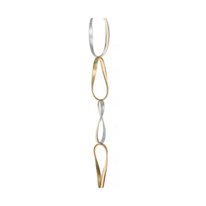 Prague Vertical Chandelier Gold & Chrome
