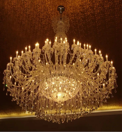 Extra Large Classic Traditional Crystal Chandelier 60/72/90 Lights for Hotel/Showroom/Foyer/Wedding Hall/Coffee Shop