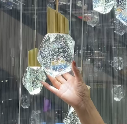 Extra Large Modern Light Luxury Creative Crystal Chandelier for 2-story/Duplex Buildings Staircase