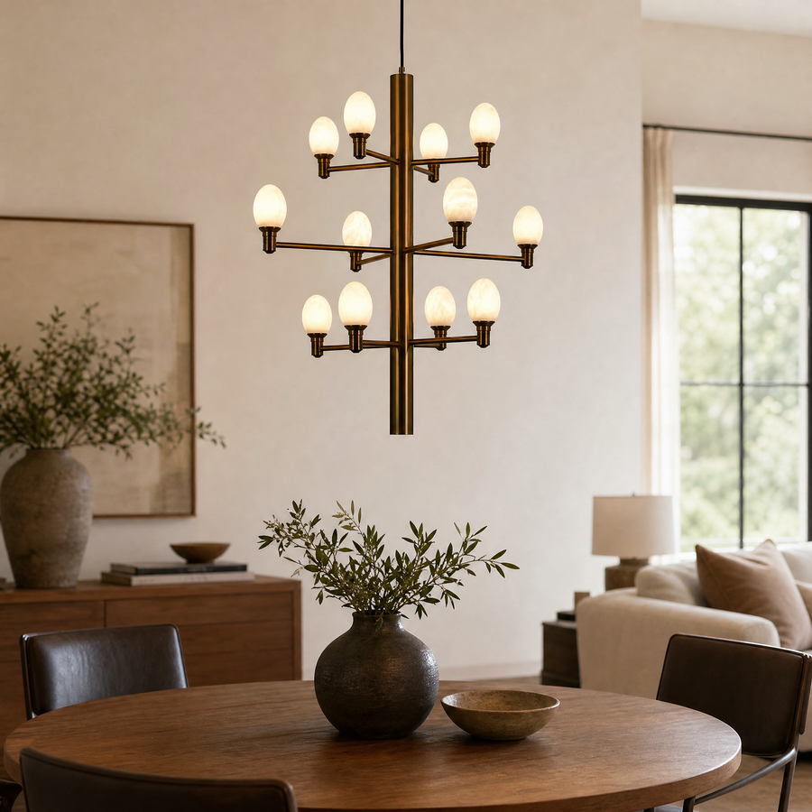 Ramo Brass Living Room Chandelier
