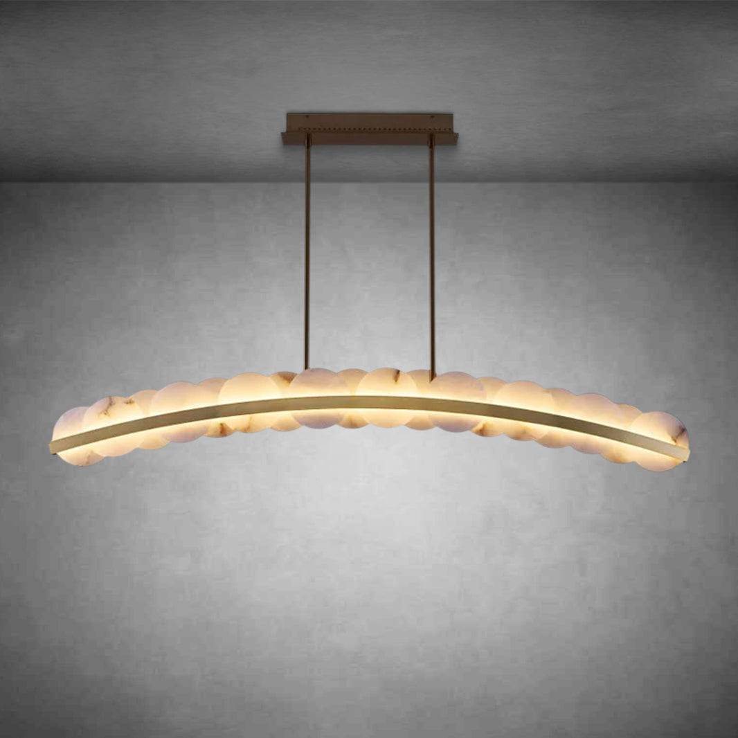 Reagan Alabaster Meridian 60 In LED Island Chandelier