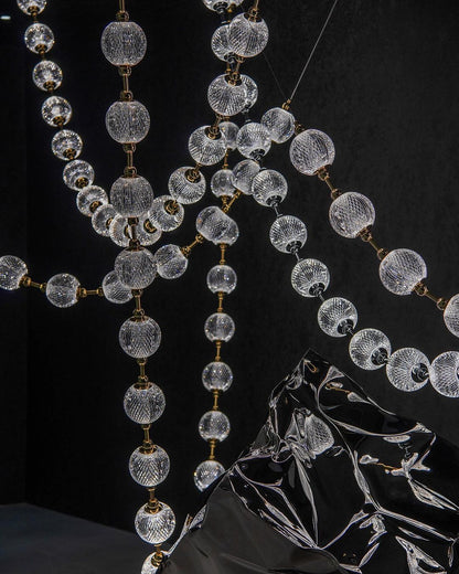 Modern Creative Acrylic Ball Necklace Chandelier for Living Room/Staircase/Foyer/Entryway