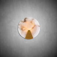 Regina Alabaster Houston Round Wall Sconce