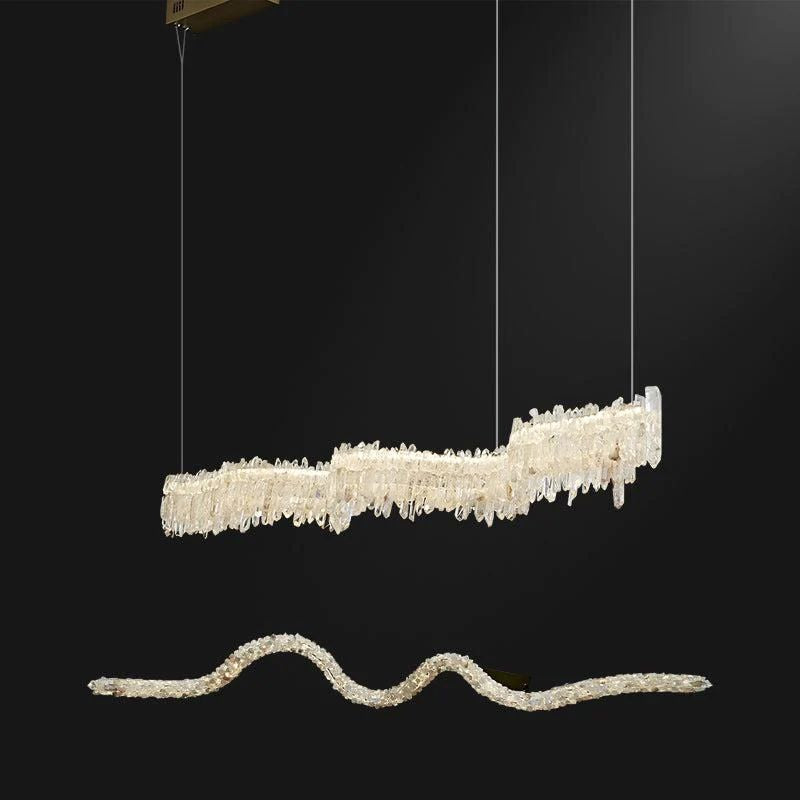 Rock Crystal Linear Chandelier - jchandelier