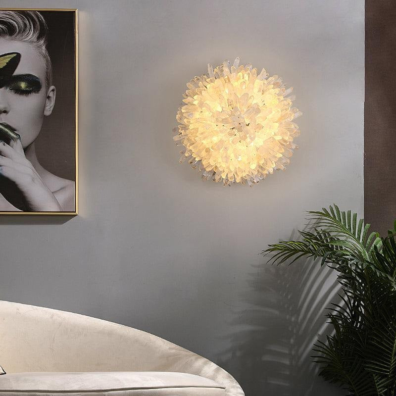 Rock Crystal Living Room Wall Sconce