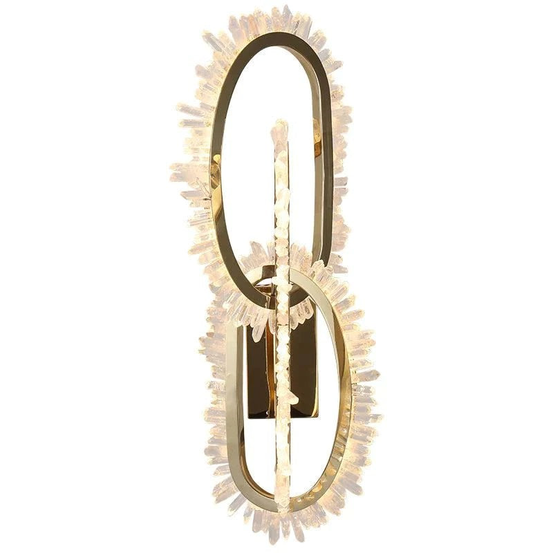 Rock Crystal Rings Modern Wall Sconce
