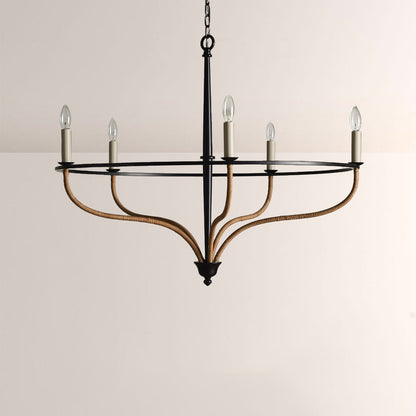 Rubelle Rattan Chandelier