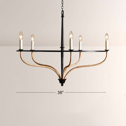 Rubelle Rattan Chandelier