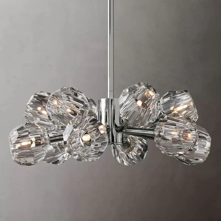 Balle Clear Crystal Round Chandelier 24"
