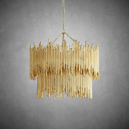 Russell 2-Tier Round Metal Living Room Chandelier Lighting