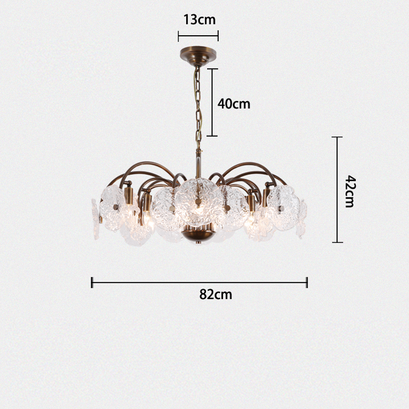 Lysan Vintage Glass Luxury Large Tiered Chandelier For Living Room