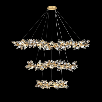 Art Handcrafted 1/2/3-tier Diamond-cut Crystal Chandelier