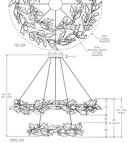 Art Handcrafted 1/2/3-tier Diamond-cut Crystal Chandelier