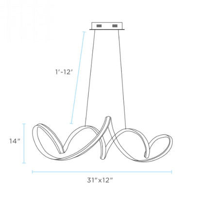 Seville LED Chandelier Gold