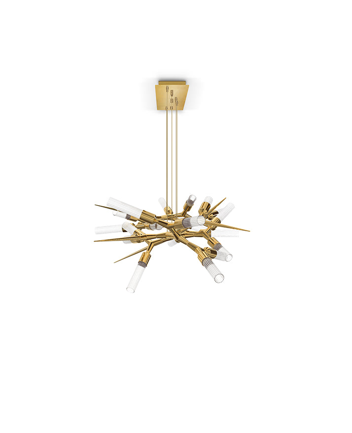 Luxury Shard 24-Light Crystal Modern Chandelier