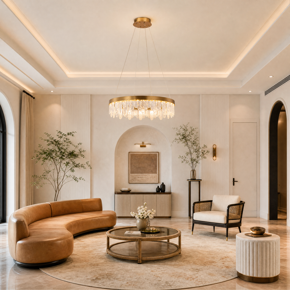Soffione Glass Chandelier