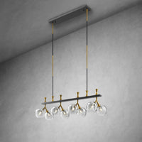 Sonder Rectangular Gold and Black Chandelier