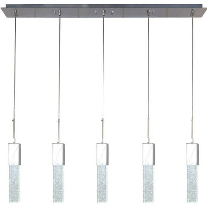 Sparkling Night Adjustable Crystal Chandelier 5 Light