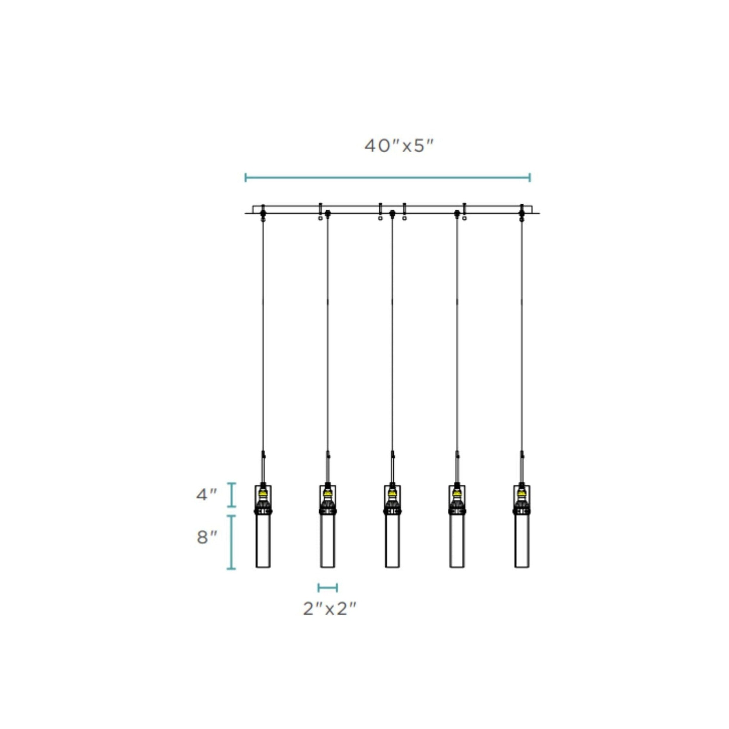 Sparkling Night Adjustable Crystal Chandelier 5 Light