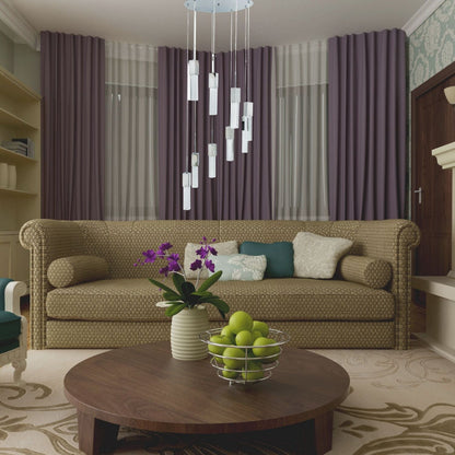 Sparkling Night Chandelier 9 Light LED Spiral