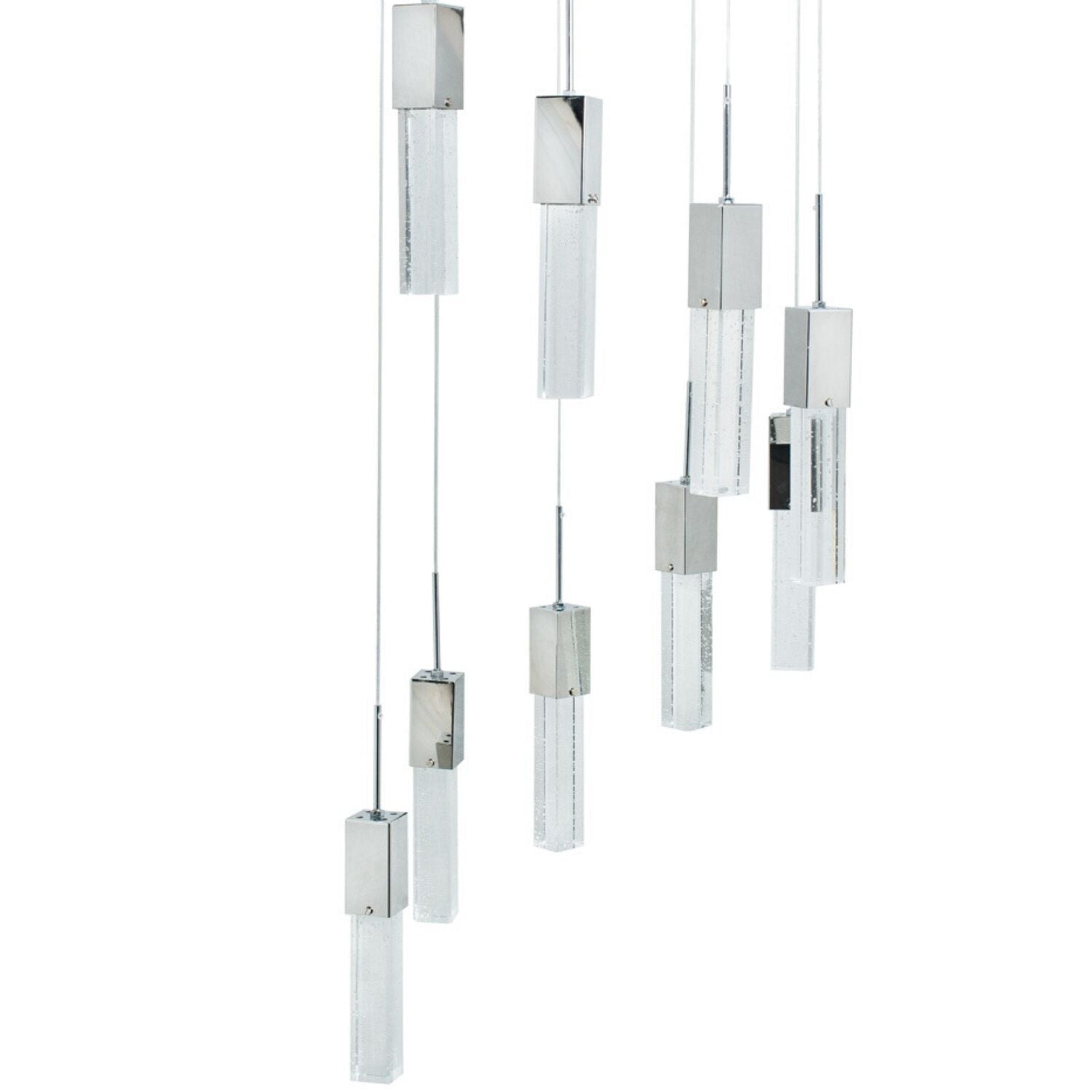Sparkling Night Chandelier 9 Light LED Spiral