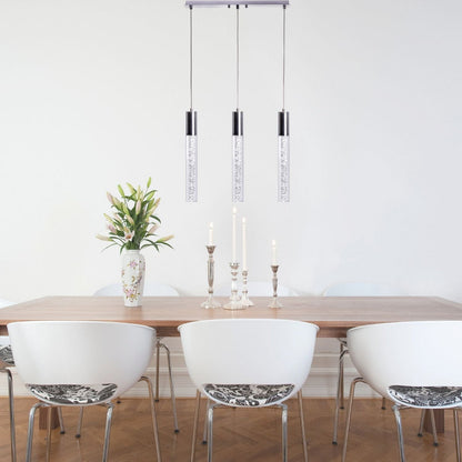 Sparkling Night Cylinder Chandelier 3 Light