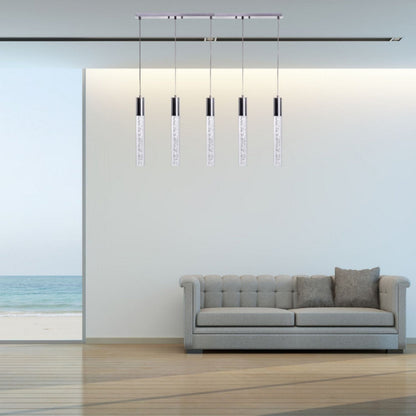 Sparkling Night Cylinder Chandelier 5 Light